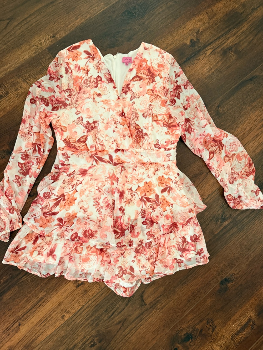Floral long Sleeve Women's Romper Dress